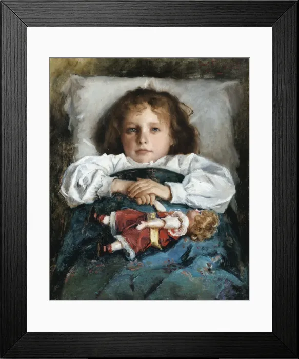 Framed Print : Child with a Doll, 1912. Artist: Trubetskoy (Troubetzkoy), Prince Pavel Petrovich (1866-1938) Framed Print : Child with a Doll, 1912. Artist: Trubetskoy (Troubetzkoy), Prince Pavel Petrovich (1866-1938)