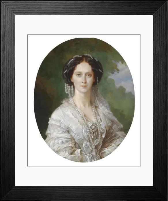 Framed Print : Portrait of Maria Alexandrovna (1824-1880), Empress of Russia, 1857. Artist: Winterhalter, Franz Xavier (1805-1873) Framed Print : Portrait of Maria Alexandrovna (1824-1880), Empress of Russia, 1857. Artist: Winterhalter, Franz Xavier (1805-1873)