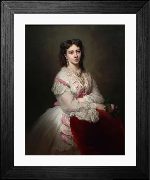Framed Print : Portrait of Countess Maria Branicka (1843-1918), geb. Princess Sapieha, 1865. Artist: Winterhalter, Franz Xavier (1805-1873) Framed Print : Portrait of Countess Maria Branicka (1843-1918), geb. Princess Sapieha, 1865. Artist: Winterhalter, Franz Xavier (1805-1873)