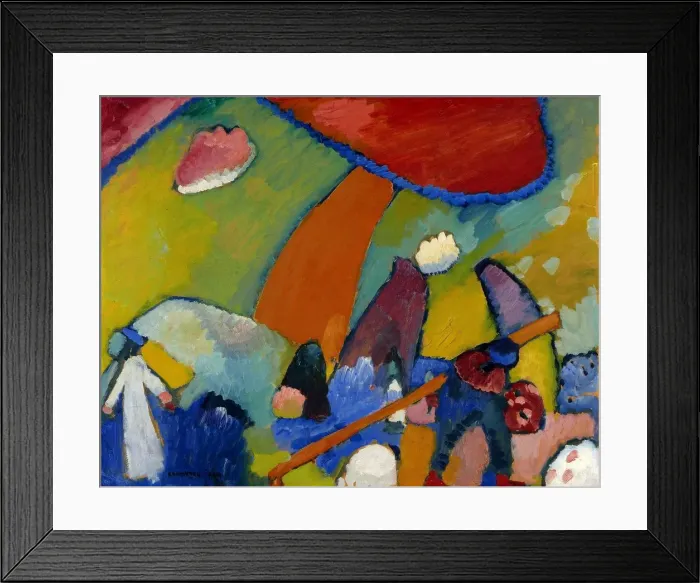Framed Print : Beach scene, 1909. Artist: Kandinsky, Wassily Vasilyevich (1866-1944) Framed Print : Beach scene, 1909. Artist: Kandinsky, Wassily Vasilyevich (1866-1944)