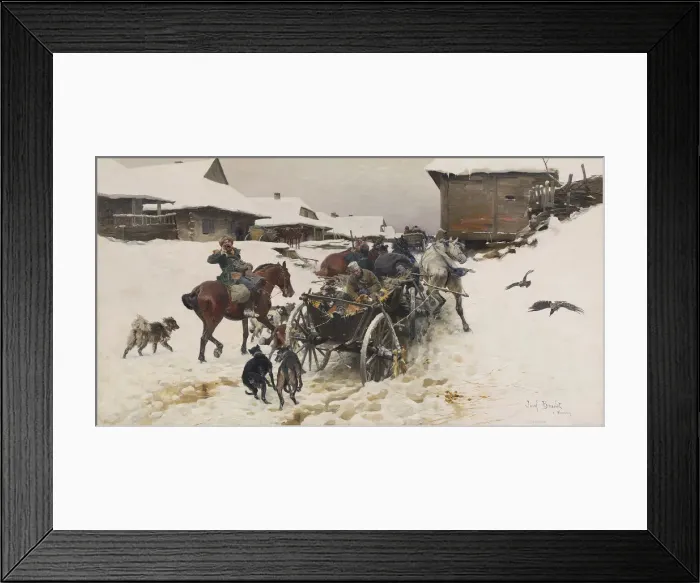 Framed Print : Departure for the Hunt. Artist: Brandt, Jozef (1841-1915) Framed Print : Departure for the Hunt. Artist: Brandt, Jozef (1841-1915)