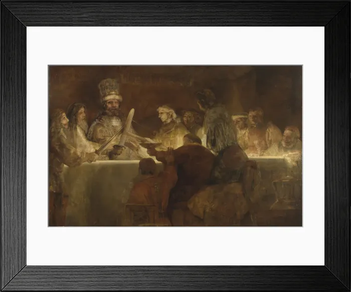 Framed Print : The Conspiracy of the Batavians under Claudius Civilis, 1662. Artist: Rembrandt van Rhijn (1606-1669) Framed Print : The Conspiracy of the Batavians under Claudius Civilis, 1662. Artist: Rembrandt van Rhijn (1606-1669)