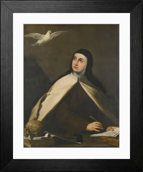 Framed Print : Santa Teresa de Avila, 1644. Artist: Ribera, Jose, de (1591-1652) Framed Print : Santa Teresa de Avila, 1644. Artist: Ribera, Jose, de (1591-1652)