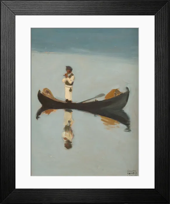Framed Print : Man fishing, 1908. Artist: Gallen-Kallela, Akseli (1865-1931) Framed Print : Man fishing, 1908. Artist: Gallen-Kallela, Akseli (1865-1931)