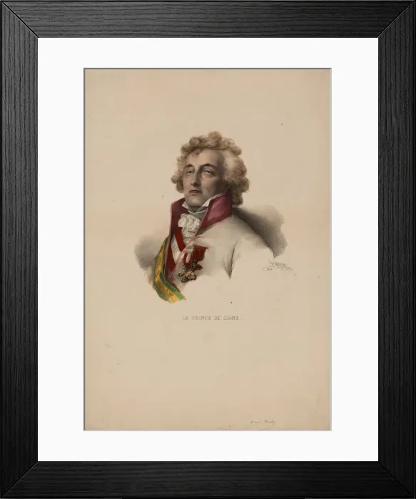Framed Print : Portrait of Charles-Joseph, Prince de Ligne (1735-1814), 1825. Artist: Grevedon, Pierre Louis Henri (1776-1860) Framed Print : Portrait of Charles-Joseph, Prince de Ligne (1735-1814), 1825. Artist: Grevedon, Pierre Louis Henri (1776-1860)