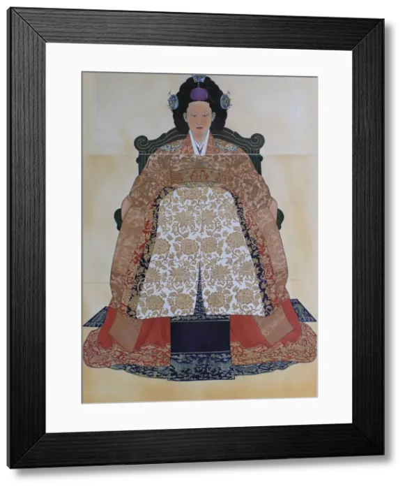 Framed Print : Myeongseong (1851-1895), Empress of Korea. Artist: Anonymous Framed Print : Myeongseong (1851-1895), Empress of Korea. Artist: Anonymous