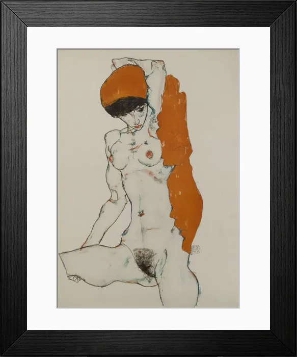 Framed Print : Nude, 1914. Artist: Schiele, Egon (1890-1918) Framed Print : Nude, 1914. Artist: Schiele, Egon (1890-1918)