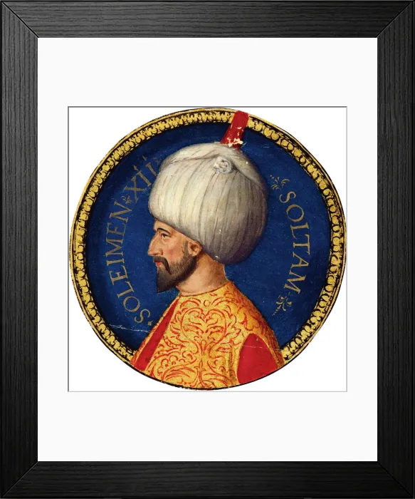 Framed Print : Sultan Suleiman I the Magnificent, Second half of the16th century. Artist: Anonymous Framed Print : Sultan Suleiman I the Magnificent, Second half of the16th century. Artist: Anonymous