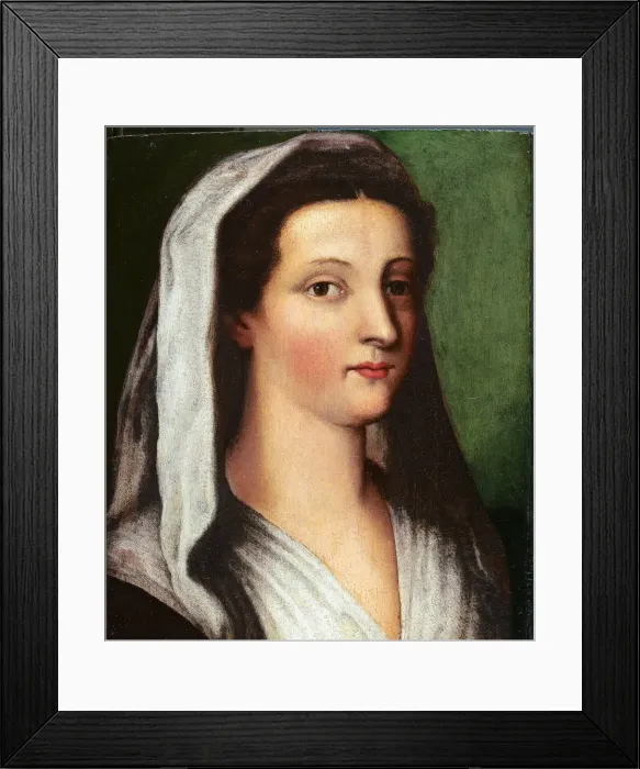 Framed Print : Portrait of Giulia Gonzaga, 16th century. Artist: Piombo, Sebastiano del, (Follower) Framed Print : Portrait of Giulia Gonzaga, 16th century. Artist: Piombo, Sebastiano del, (Follower)