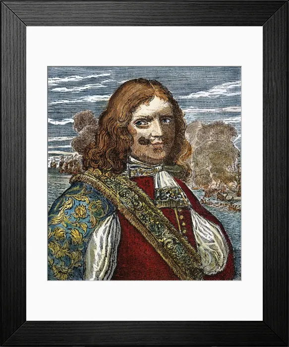 Framed Print : Sir Henry Morgan, 18th century. Artist: Anonymous Framed Print : Sir Henry Morgan, 18th century. Artist: Anonymous