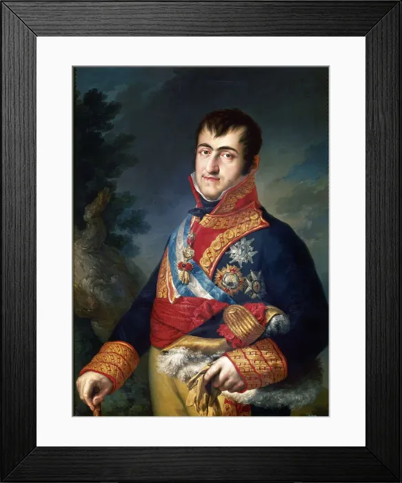 Framed Print : Portrait of King Ferdinand VII of Spain, 1814-1815. Artist: Lopez Portana, Vicente (1772-1850) Framed Print : Portrait of King Ferdinand VII of Spain, 1814-1815. Artist: Lopez Portana, Vicente (1772-1850)