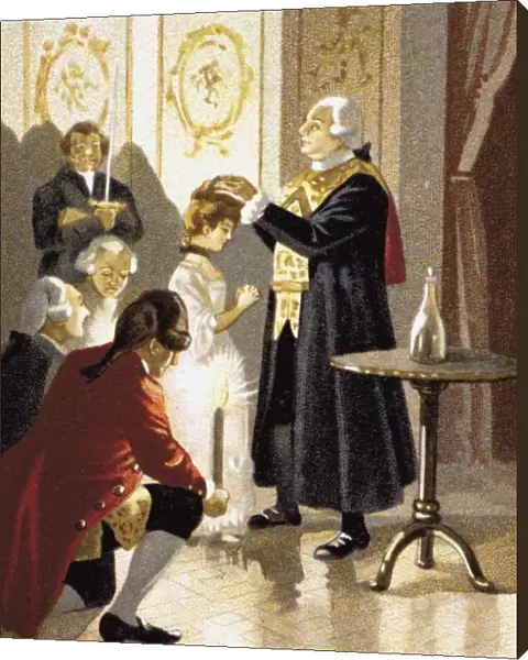 Magic session of Count Alessandro of Cagliostro, Second Half of the 19th century. Artist: Anonymous