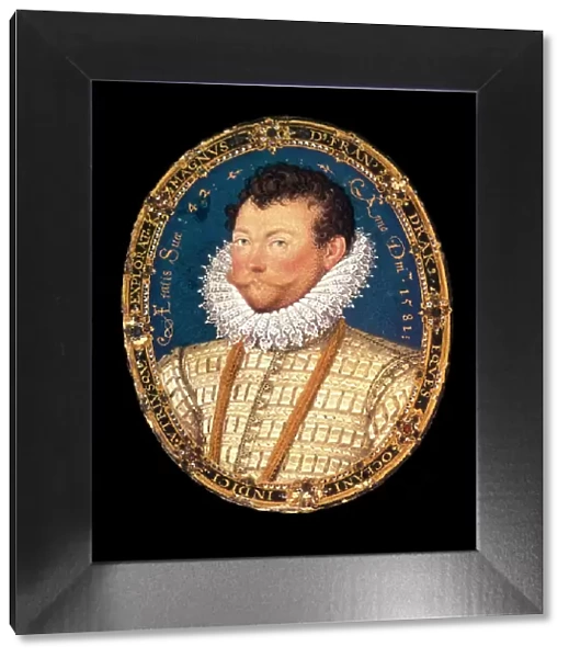 Portrait of Sir Francis Drake, 1581. Artist: Hilliard, Nicholas (c. 1547-1619)