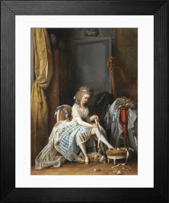 Framed Print : Woman at Her Toilette. Artist: Lafrensen, Niclas (1737-1807) Framed Print : Woman at Her Toilette. Artist: Lafrensen, Niclas (1737-1807)