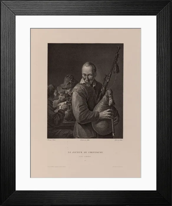 Framed Print : The Bagpiper. Artist: Helman, Isidore Stanislas (1743-1806 / 9) Framed Print : The Bagpiper. Artist: Helman, Isidore Stanislas (1743-1806 / 9)