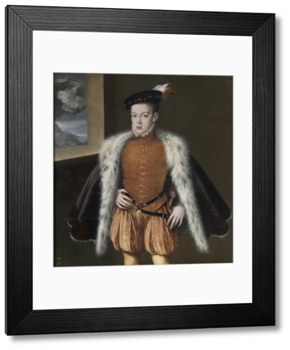 Framed Print : Don Carlos, Prince of Asturias, 1555-1559. Artist: Sanchez Coello, Alonso (1531-1588) Framed Print : Don Carlos, Prince of Asturias, 1555-1559. Artist: Sanchez Coello, Alonso (1531-1588)