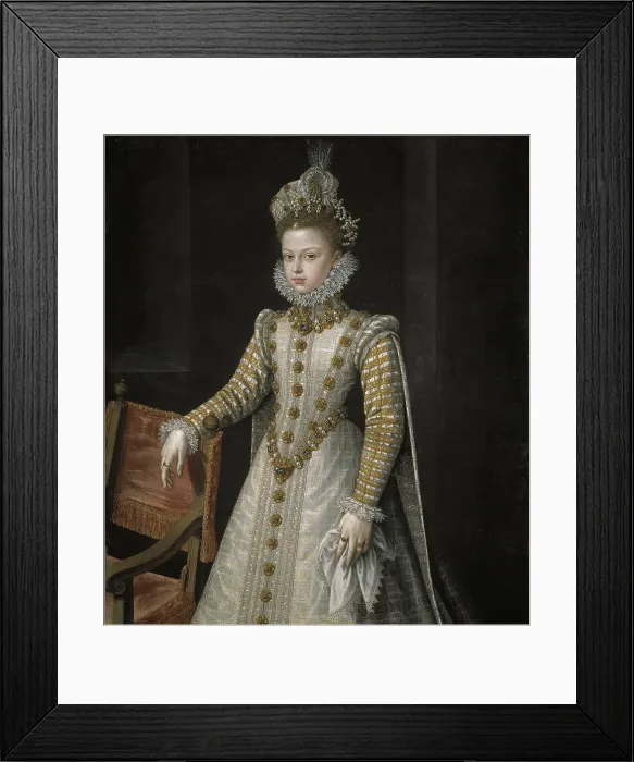 Framed Print : The Infanta Isabel Clara Eugenia (1566-1633), 1579. Artist: Sanchez Coello, Alonso (1531-1588) Framed Print : The Infanta Isabel Clara Eugenia (1566-1633), 1579. Artist: Sanchez Coello, Alonso (1531-1588)