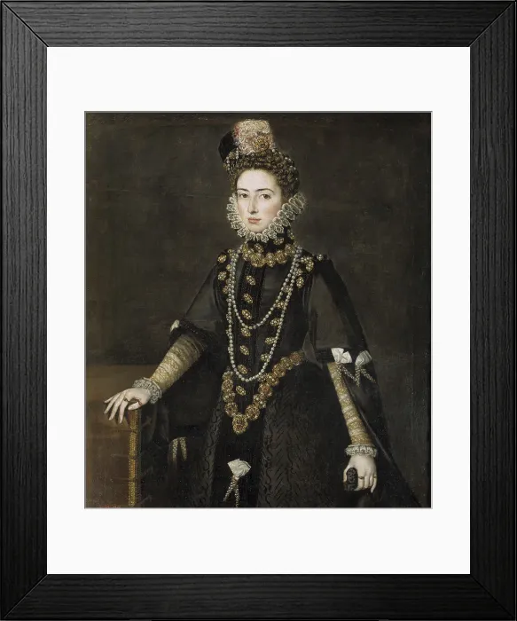 Framed Print : Portrait of the Infanta Catherine Michelle of Spain (1567-1597), 1584-1585. Artist: Sanchez Coello, Alonso (1531-1588) Framed Print : Portrait of the Infanta Catherine Michelle of Spain (1567-1597), 1584-1585. Artist: Sanchez Coello, Alonso (1531-1588)
