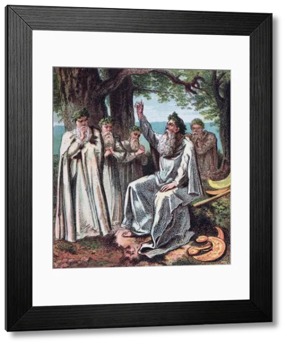 Framed Print : Druids (From: Pictures of English History), 1868. Artist: Kronheim, Joseph Martin (1810-1896) Framed Print : Druids (From: Pictures of English History), 1868. Artist: Kronheim, Joseph Martin (1810-1896)