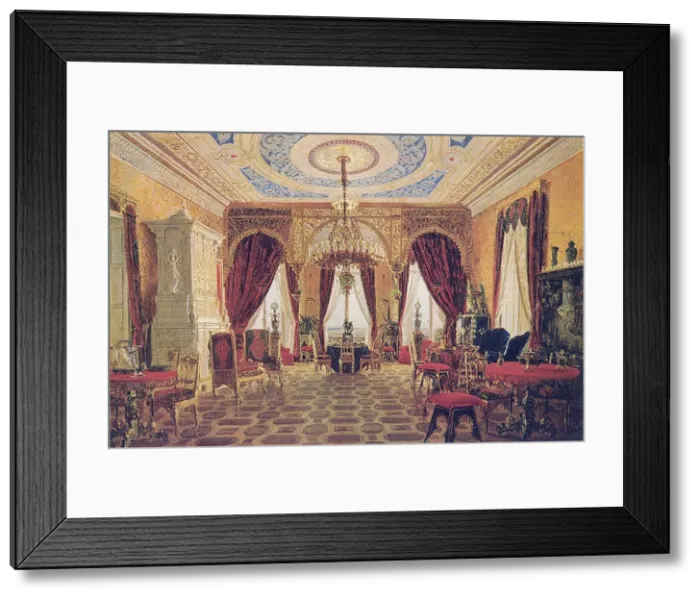 Framed Print : Drawing room in the Manor House Grafskaya Slavyanka of Countess Julia Samoilova, Mid of the 19th c Artist: Anonymous Framed Print : Drawing room in the Manor House Grafskaya Slavyanka of Countess Julia Samoilova, Mid of the 19th c Artist: Anonymous