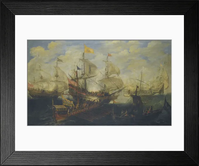 Framed Print : The Battle of Lepanto on 7 October 1571. Artist: Eertvelt, Andries van (1590-1652) Framed Print : The Battle of Lepanto on 7 October 1571. Artist: Eertvelt, Andries van (1590-1652)