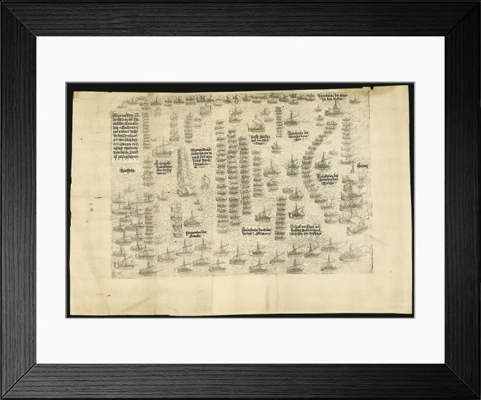 Framed Print : The Battle of Lepanto on 7 October 1571, 1571. Artist: Jenichen, Balthasar (active 1560-1590) Framed Print : The Battle of Lepanto on 7 October 1571, 1571. Artist: Jenichen, Balthasar (active 1560-1590)