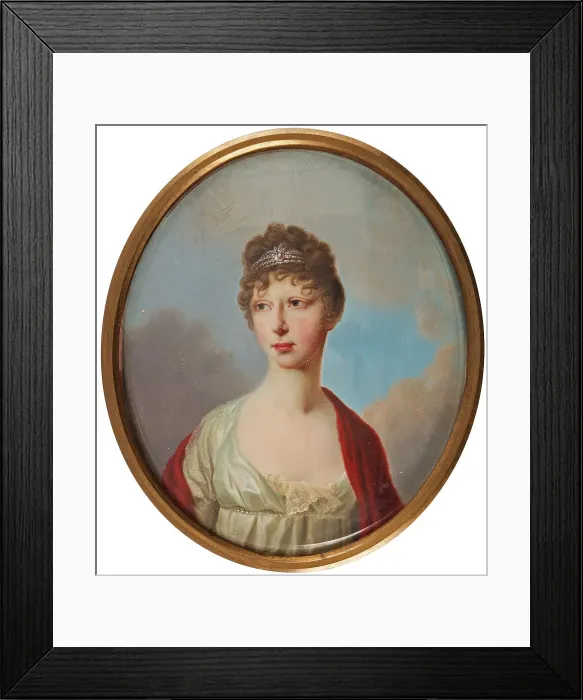 Framed Print : Portrait of Grand Duchess Maria Pavlovna of Russia (1786?1859), 1800s. Artist: Anonymous Framed Print : Portrait of Grand Duchess Maria Pavlovna of Russia (1786?1859), 1800s. Artist: Anonymous
