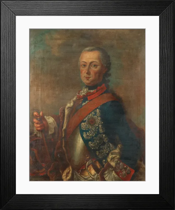 Framed Print : Portrait of Frederick II of Prussia (1712?1786). Artist: De la Croix, Pieter Frederik (1709-1782) Framed Print : Portrait of Frederick II of Prussia (1712?1786). Artist: De la Croix, Pieter Frederik (1709-1782)