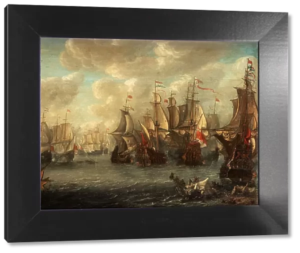 The Raid on the Medway, 1667. Artist: Soest, Pieter Cornelisz van (ca. 1600  /  20-1667)