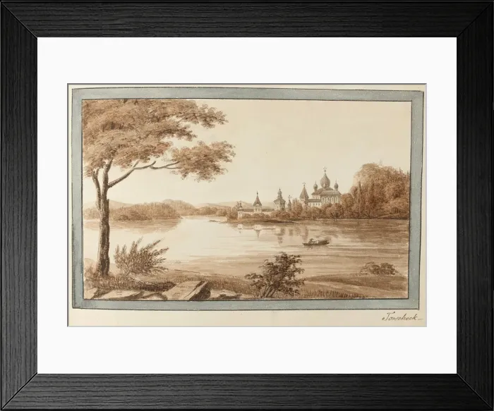 Framed Print : Torzhok, 1824-1830. Artist: Malmborg, Otto August (1795-1864) Framed Print : Torzhok, 1824-1830. Artist: Malmborg, Otto August (1795-1864)