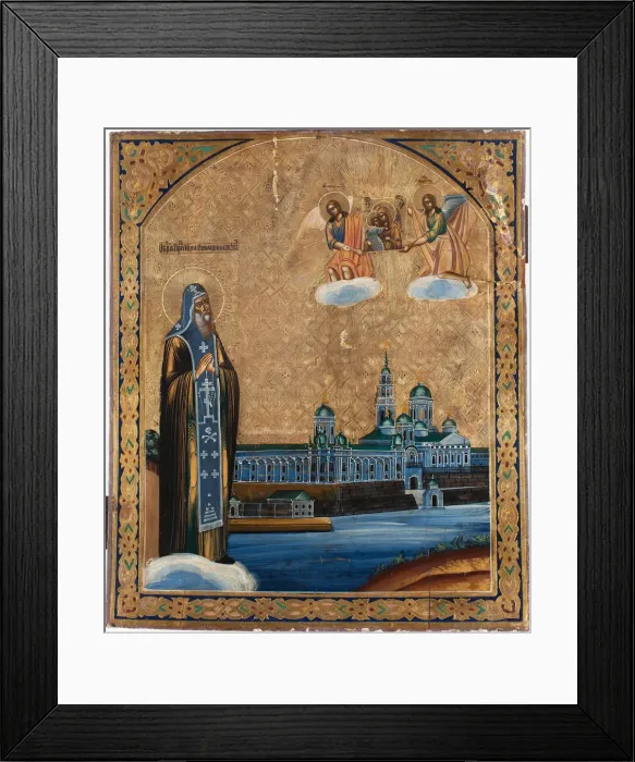 Framed Print : Saint Nilus of Lake Seliger, 1800s. Artist: Russian icon Framed Print : Saint Nilus of Lake Seliger, 1800s. Artist: Russian icon