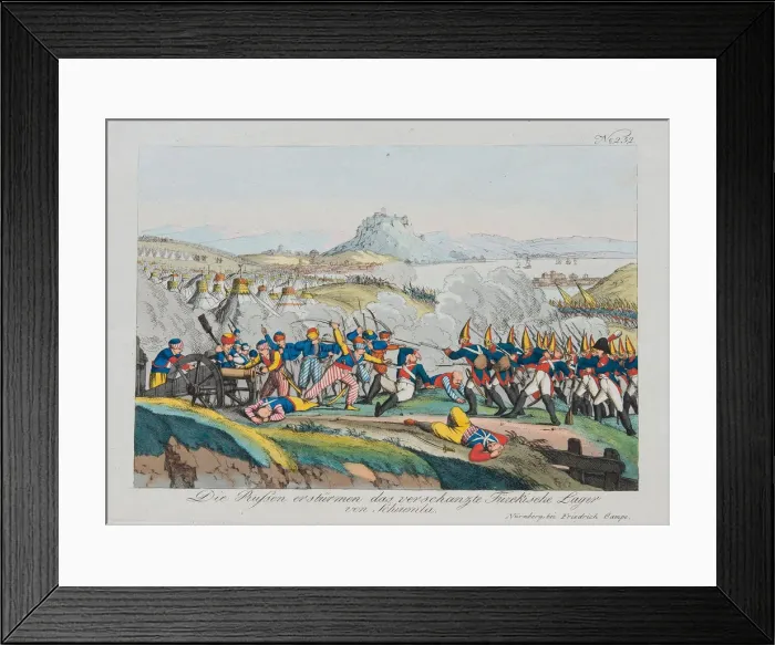Framed Print : Taking of the Shumen Fortress in 1828, c. 1830. Artist: Campe, August Friedrich Andreas (1777-1846) Framed Print : Taking of the Shumen Fortress in 1828, c. 1830. Artist: Campe, August Friedrich Andreas (1777-1846)