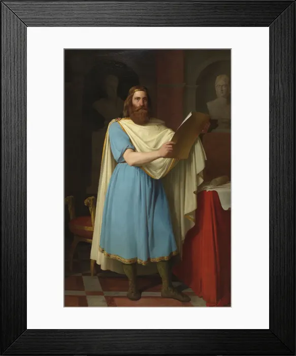 Framed Print : Alaric II, Visigothic King, 1856. Artist: Esquivel y Rivas, Carlos Maria (1830-1867) Framed Print : Alaric II, Visigothic King, 1856. Artist: Esquivel y Rivas, Carlos Maria (1830-1867)