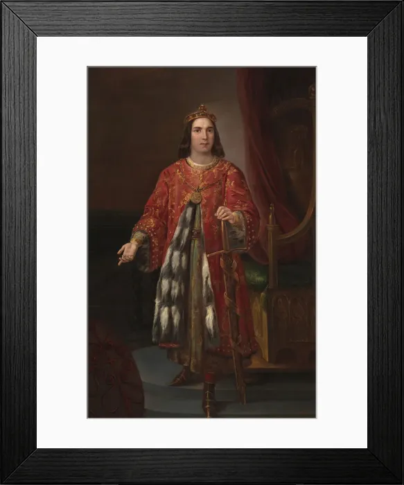 Framed Print : King Sancho III of Castile, 1850. Artist: Castelaro y Perea, Jose (1800-1873) Framed Print : King Sancho III of Castile, 1850. Artist: Castelaro y Perea, Jose (1800-1873)