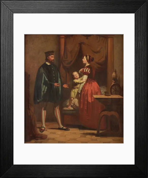 Framed Print : Karin Mansdotter, Eric XIV and Son Gustav, 1858. Artist: Blackstadius, Johan Zacharias (1816-1875) Framed Print : Karin Mansdotter, Eric XIV and Son Gustav, 1858. Artist: Blackstadius, Johan Zacharias (1816-1875)