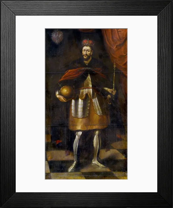 Framed Print : Portrait of King Wladyslaw II. Jagiello, 1677. Artist: Trycjusz (Tricius or Tretko), Jan (ca 1620-1692) Framed Print : Portrait of King Wladyslaw II. Jagiello, 1677. Artist: Trycjusz (Tricius or Tretko), Jan (ca 1620-1692)