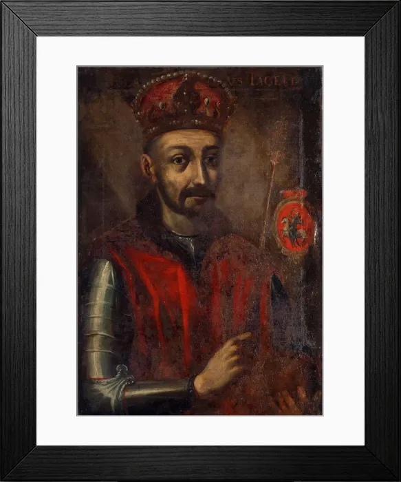 Framed Print : Portrait of King Wladyslaw II. Jagiello, Mid of 17th century. Artist: Anonymous Framed Print : Portrait of King Wladyslaw II. Jagiello, Mid of 17th century. Artist: Anonymous