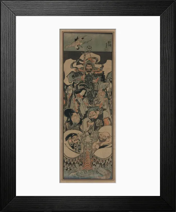 Framed Print : Seven Lucky Gods, 1843-1845. Artist: Kuniyoshi, Utagawa (1797-1861) Framed Print : Seven Lucky Gods, 1843-1845. Artist: Kuniyoshi, Utagawa (1797-1861)