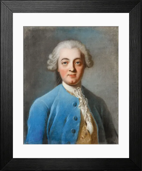 Framed Print : Portrait of Claude Adrien Helvetius (1715-1771). Artist: Van Loo, Amedee (1719-1795) Framed Print : Portrait of Claude Adrien Helvetius (1715-1771). Artist: Van Loo, Amedee (1719-1795)