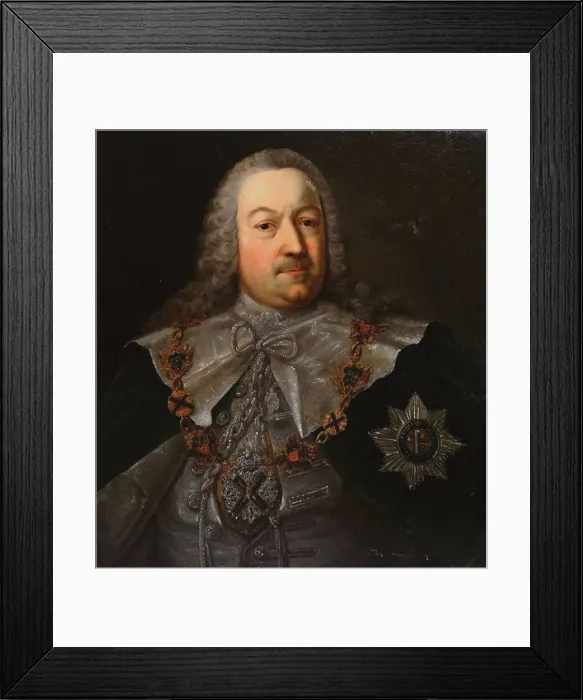 Framed Print : Portrait of Hermann Carl von Keyserlingk (1696-1764), Mid of the 18th century. Artist: Hagelgans, Michael Christoph (1725-1766) Framed Print : Portrait of Hermann Carl von Keyserlingk (1696-1764), Mid of the 18th century. Artist: Hagelgans, Michael Christoph (1725-1766)