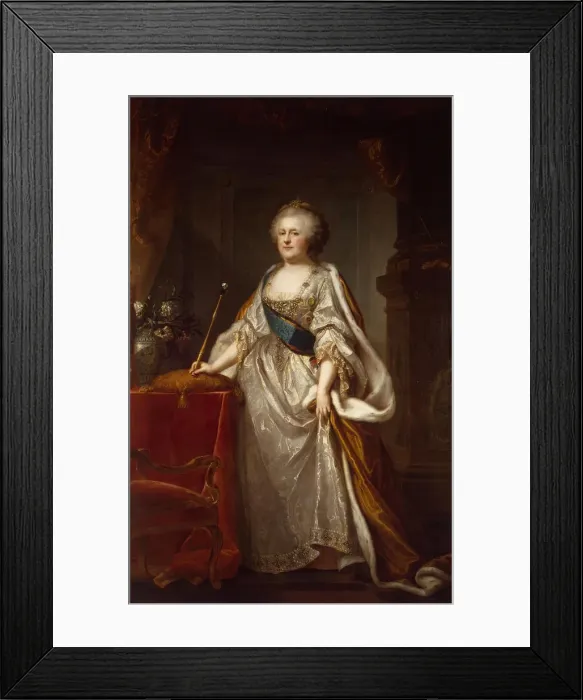 Framed Print : Portrait of Empress Catherine II (1729-1796), 1794. Artist: Lampi, Johann-Baptist von, the Elder (1751-1830) Framed Print : Portrait of Empress Catherine II (1729-1796), 1794. Artist: Lampi, Johann-Baptist von, the Elder (1751-1830)