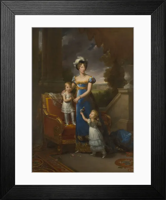 Framed Print : Duchesse de Berry with children Louise Marie Therese d Artois and Henri d Artois, 1822. Artist: Gerard, Francois Pascal Simon (1770-1837) Framed Print : Duchesse de Berry with children Louise Marie Therese d Artois and Henri d Artois, 1822. Artist: Gerard, Francois Pascal Simon (1770-1837)