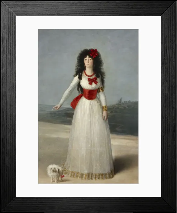 Framed Print : Portrait of Maria Cayetana de Silva (1762-1802), 13th Duchess of Alba, 1795. Artist: Goya, Francisco, de (1746-1828) Framed Print : Portrait of Maria Cayetana de Silva (1762-1802), 13th Duchess of Alba, 1795. Artist: Goya, Francisco, de (1746-1828)