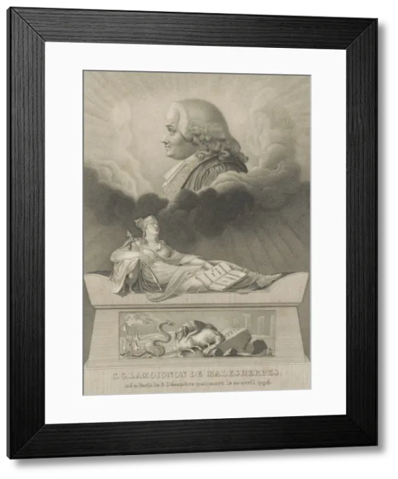 Framed Print : Chretien Guillaume de Lamoignon de Malesherbes, 1798. Artist: Cardon, Anthony (1772-1813) Framed Print : Chretien Guillaume de Lamoignon de Malesherbes, 1798. Artist: Cardon, Anthony (1772-1813)