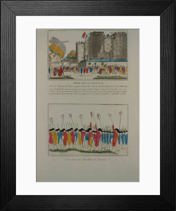 Framed Print : The demolition of the Bastille, July 14, 1789, 1789. Artist: Anonymous Framed Print : The demolition of the Bastille, July 14, 1789, 1789. Artist: Anonymous