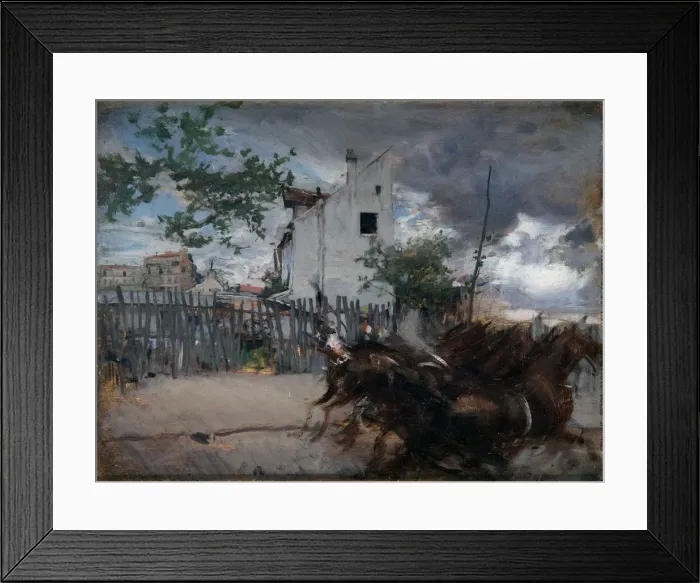 Framed Print : Landscape with horses (Horses running), 1880-1890 Framed Print : Landscape with horses (Horses running), 1880-1890
