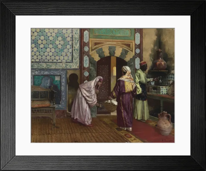 Framed Print : In the Hammam. Artist: Ernst, Rudolf (1854-1932) Framed Print : In the Hammam. Artist: Ernst, Rudolf (1854-1932)