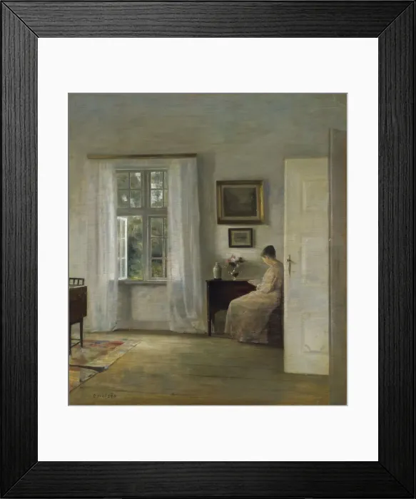 Framed Print : The Reader. Artist: Holsoe, Carl (1863-1935) Framed Print : The Reader. Artist: Holsoe, Carl (1863-1935)