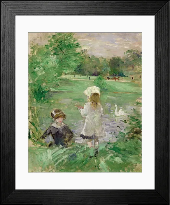 Framed Print : On the lakeside (Au bord du lac), 1883. Artist: Morisot, Berthe (1841-1895) Framed Print : On the lakeside (Au bord du lac), 1883. Artist: Morisot, Berthe (1841-1895)