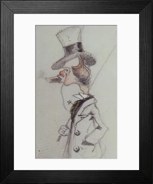 Framed Print : Dandy with a Cigar (Dandy au Cigare), ca 1857. Artist: Monet, Claude (1840-1926) Framed Print : Dandy with a Cigar (Dandy au Cigare), ca 1857. Artist: Monet, Claude (1840-1926)